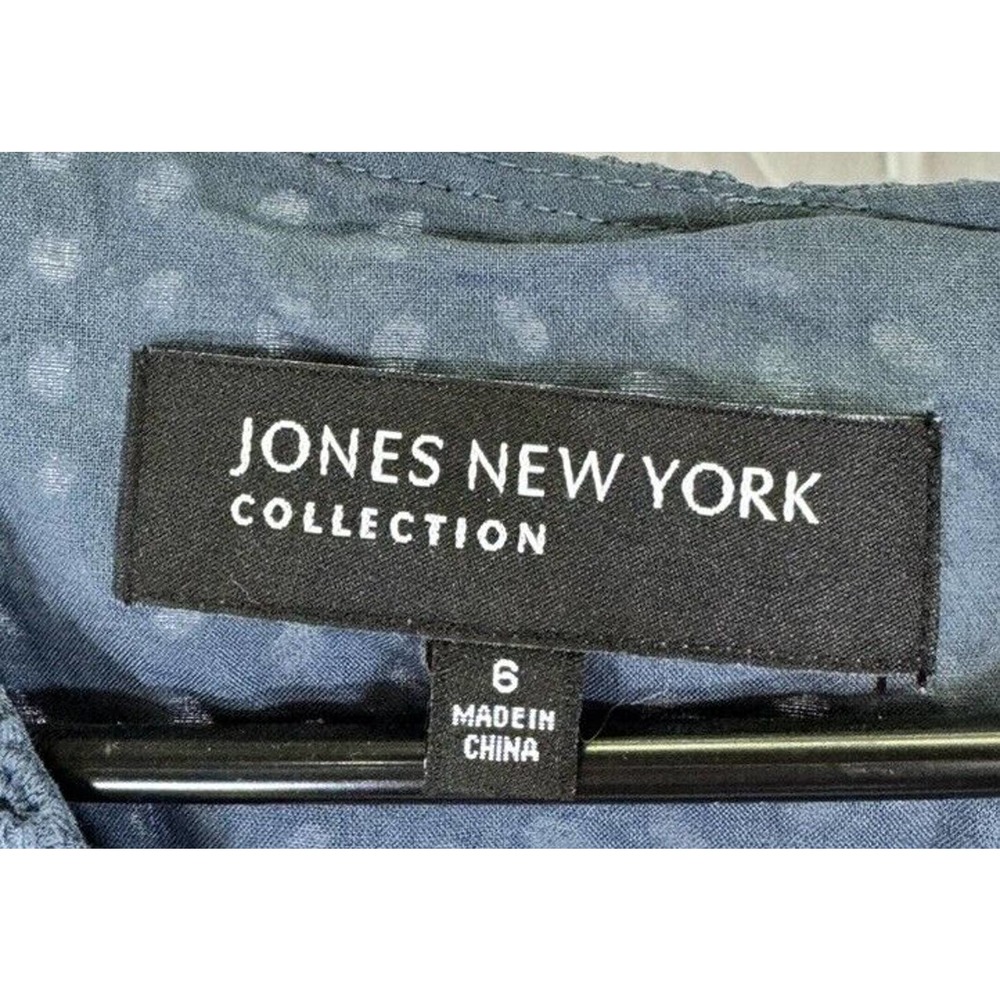 JONES‎ NY SLEEVELESS SCOOP NECK COTTON TANK DRESS, Blue, Size 6, MSRP $79 - Picture 3 of 4